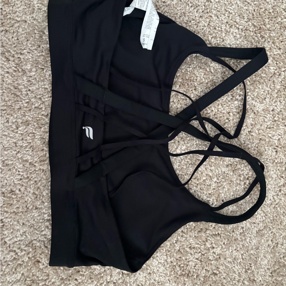 Fabletics Black Cross-Back Sports Bra